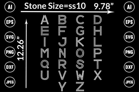 Alphabet Rhinestone Templates Design: A Stylish Visual Asset for Bloggers and Digital Publishers