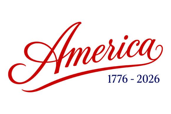 America 250th Script SVG Design for Patriotic Branding & T-Shirt Graphics