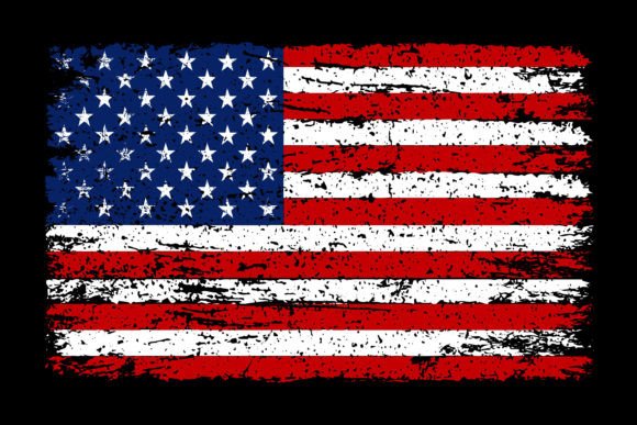 American Distressed Flag Design – A Bold Graphic for Patriotic T-Shirt Designs