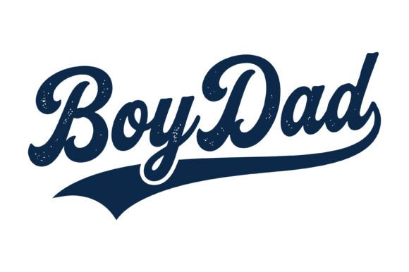 Boy Dad Script Typography Design: A Fresh Graphic for T-Shirt Brands and Modern Marketing