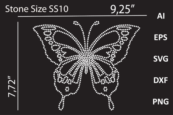 Butterflies Rhinestone Design for T-Shirt Graphics & Branding