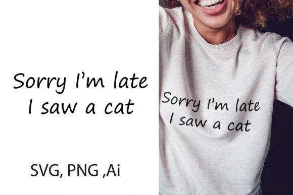 Cat Funny T-shirt Design Ai, SVG, PNG: Free Graphics for Lighthearted Branding