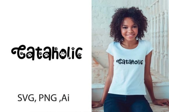 Cataholic T-shirt Design SVG PNG Ai Review