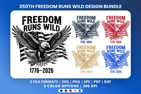Celebrating Freedom with the 250th Years Eagle Freedom T-Shirt Design