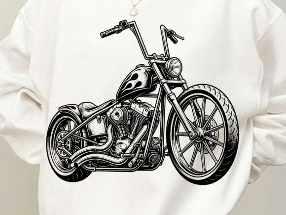 Chopper Motorcycle Biker Tshirt Design