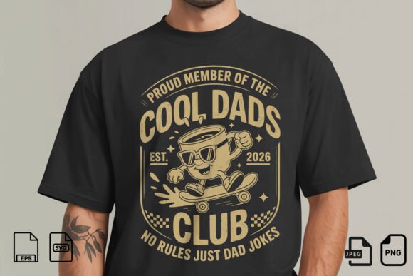 Cool Dads Club 2026 SVG Design for T-Shirt Graphics