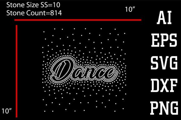Dance Rhinestone Design: Sparkling Graphics for T-Shirt Branding & Marketing