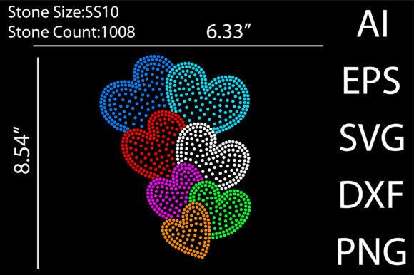 Love Rhinestone Templates Design for T-Shirt Graphics That Sparkle in Marketing