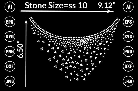 Necklace Rhinestone Templates Design
