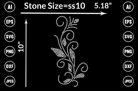 Pattern Rhinestone Templates Design for T-Shirt Graphics & Digital Products