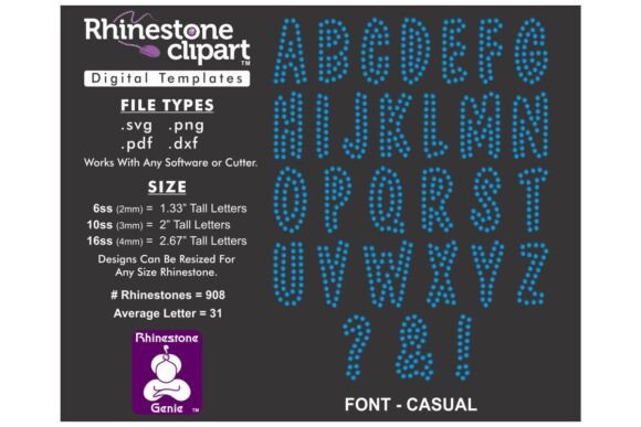 Rhinestone Design FONT - CASUAL 2: A T-Shirt Graphics Designer’s Real-World Review