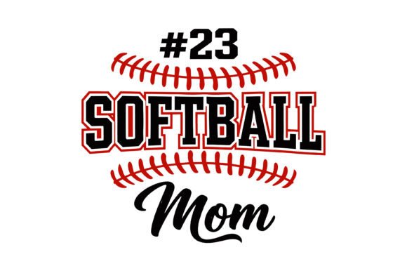 Softball Mom Number 23 Design: A Versatile Graphic for T-Shirt & Blog Visuals