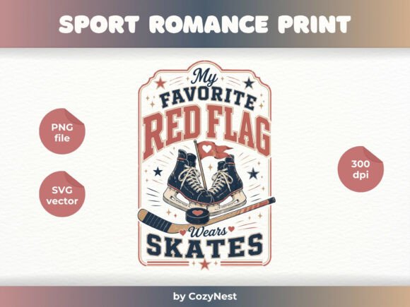 Sports Romance Hockey PNG SVG Design for T-Shirt Graphics