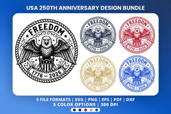 USA 250th Eagle Freedom 1776-2026 Design: A Bold Graphic for Patriotic T-Shirt Branding